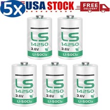   US STOCK  5X LS14250 1/2 AA 3.6v Lithium Battery 1200mAh, LS 14250
