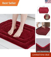 Non-Slip Bath Mat Extra Thick Absorbent Plush Washable