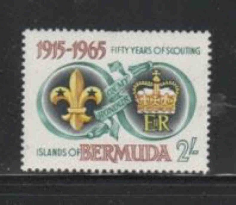 BERMUDA #198 1965 50TH ANNIV. OF SCOUTING MINT VF NH O.G