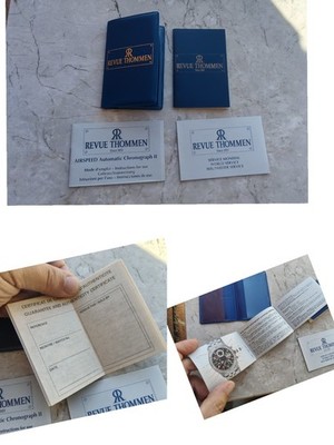 REVUE AIRSPEED AUTOMATIK CHRONOGRAPH ANLEITUNG UHR BOOKLET+GARANTIE+GELDBÖRSE