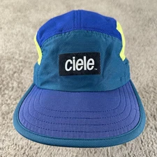Ciele Athletics Hat Cap Strap Back Men Blue 5 Panel Runninng Coolwick Mesh