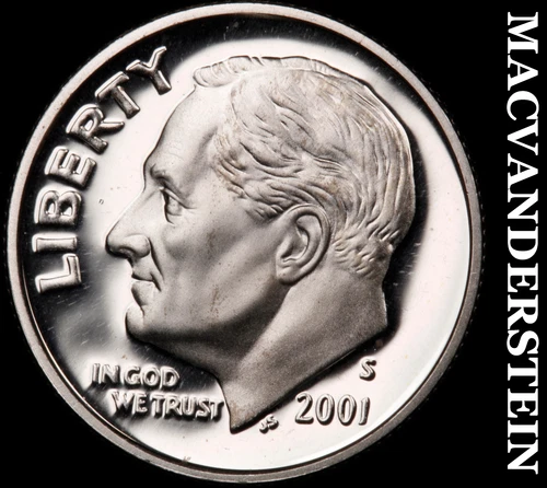 2001-S Roosevelt Dime- Silver Choice Gem Proof Luster No Reserve #i321