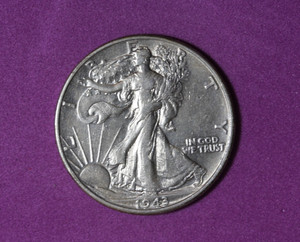 1943- Walking Liberty Half Dollar #P34020