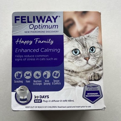 Feliway Optimum Cat Calming Pheromone Diffuser 30 Day Kit   EXP 05-2026