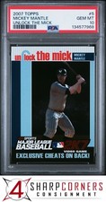 2007 TOPPS UNLOCK THE MICK #5 MICKEY MANTLE HOF PSA 10