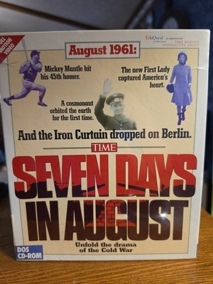 SEVEN DAYS IN AUGUST, big box, DOS CD-ROM, Time magazine 1993 New