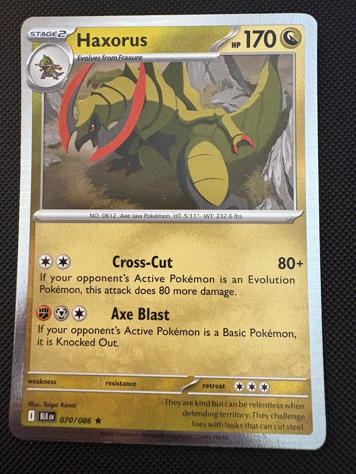 Haxorus Holo 70/84 Pokemon SV: Black Bolt 