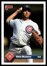 Greg Maddux 1993 Donruss #608 Chicago Cubs FREE SHIPPING AutographDen