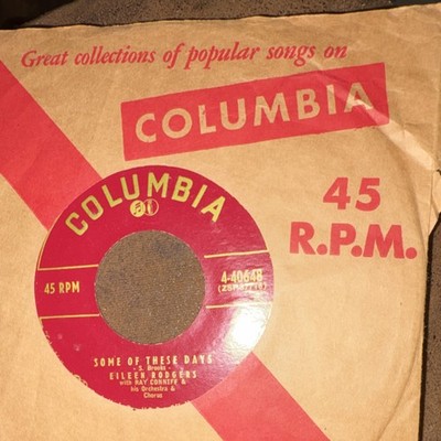 Eileen Rodgers Some of These Days You're Wrong All Wrong Vinyl Columbia 7'' 45RP 