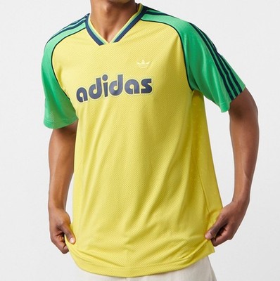 NEW MEN'S ADIDAS ORIGINALS TREFOIL  RETRO POLY TEE SHIRT ~SIZE LARGE #JD0813