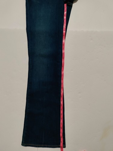 GAP Vintage Womens Size 6 Reg Original Flare Distressed Faded Dark Blue Jeans - Picture 4 of 10