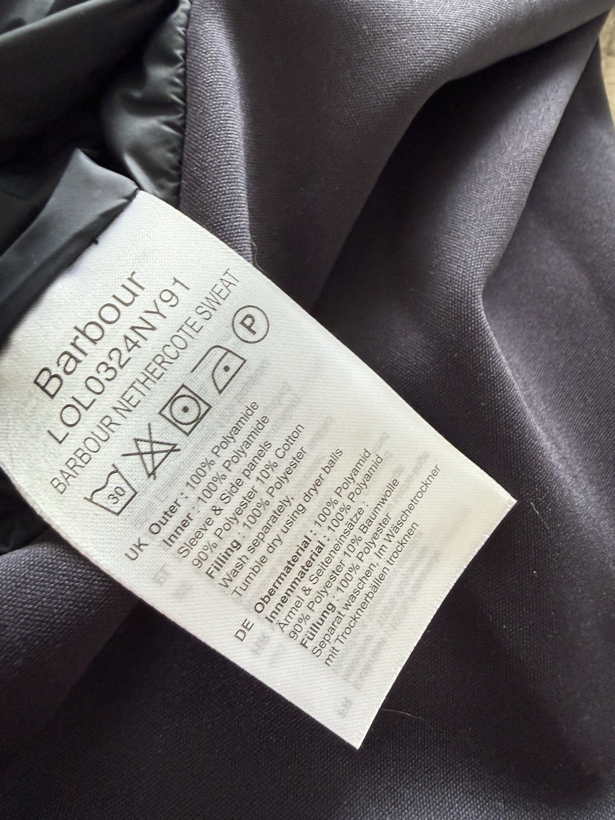 Barbour Nethercote Quilted Jacket Hybrid Womens Fibredown Womens Navy / UK 16 image 9