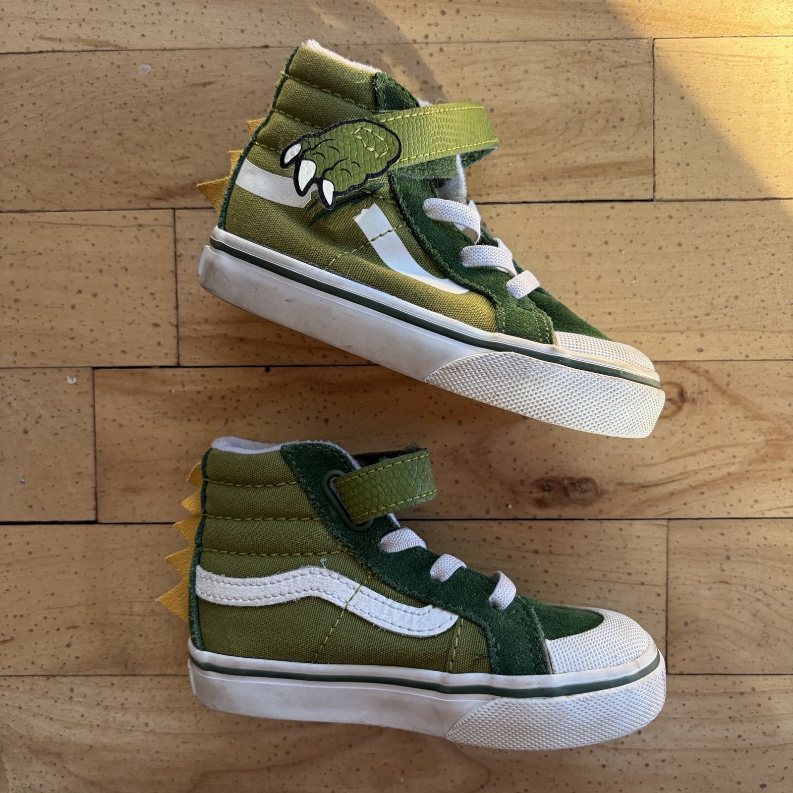 VANS Dino Sk8-HI Reissue Dinosaur Sneakers Toddlers Size 6 Kids Green thumbnail 5