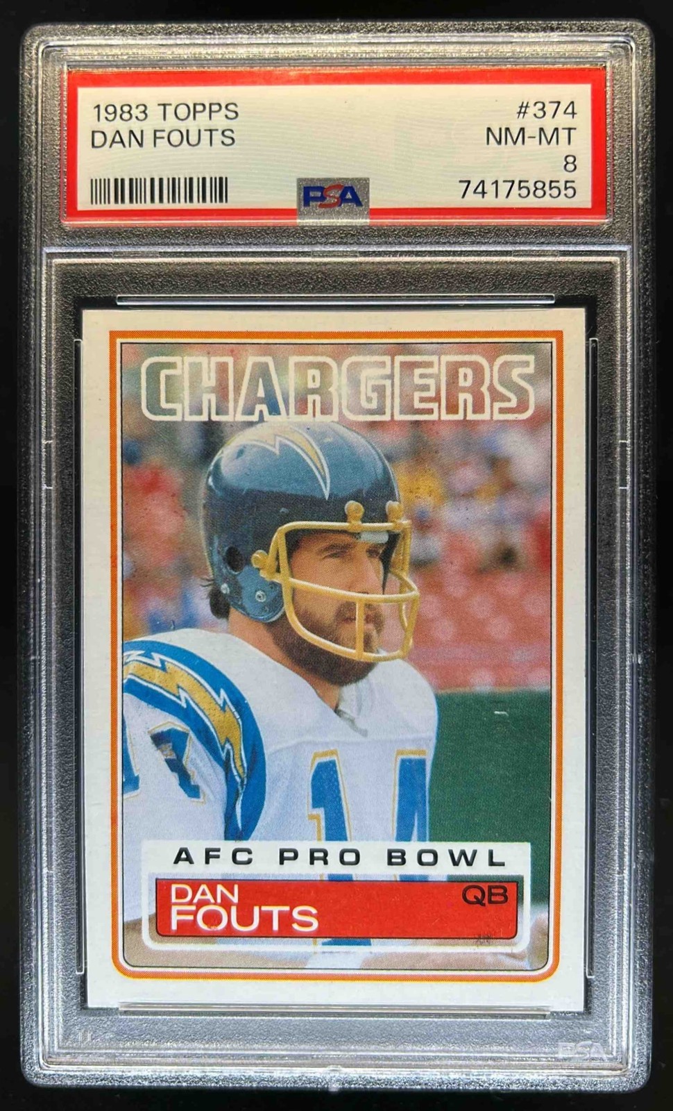 1983 Topps Dan Fouts #374 Chargers PSA 8