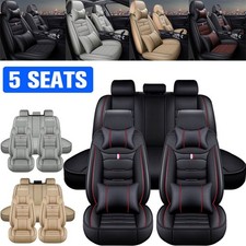 For Dodge Front Rear Car Seat Cover Napa Leather 25-seat Protector Full Set Mat