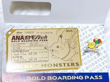 ANA Jet Commem. Original Gold Boarding Pass PROMO Pikachu Pokemon Card Japanese