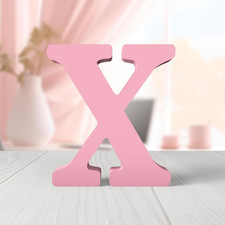 6 Inch Pink Wood Letters Unfinished Wood Letters for Wall Decor Decorative Stand
