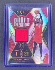 2023-24 Panini Select Cam Whitmore RC Draft Selections Patch Silver Prizm