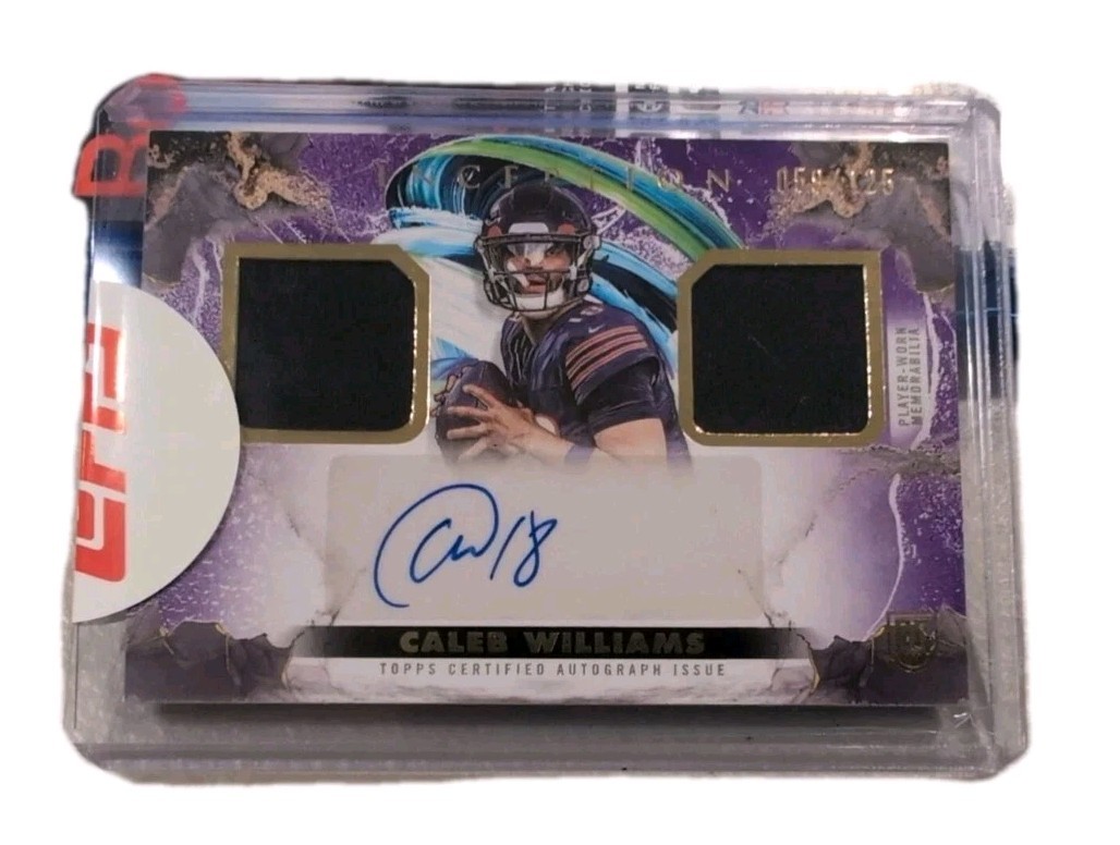 2024 Topps Inception Caleb Williams /125 Franchise Foundation Auto Relic Purple