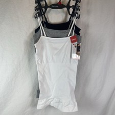 Skinny Girl 3 Pack Shaping Seamless Camis Size Small NWT Black White HeatherGrey