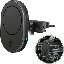 15W MagSafe Car Mount CD Slot Charger, Wireless Charger Phone Black