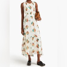 Ulla Johnson Sarai Printed Crepe Dress Size 4 BNWT