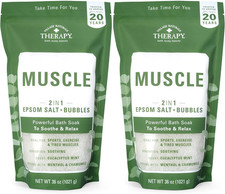 Muscle Foaming Epsom Soak, Eucalyptus Mint Scent, 36 Oz, Pack of 2