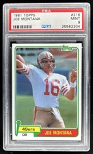1981 Topps Joe Montana RC #216 49ers PSA 9 Rookie