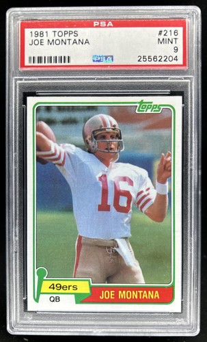 1981 Topps Joe Montana RC #216 49ers PSA 9 Rookie