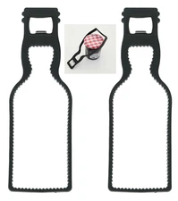 Lot 2 Bottle Jar Lid Opener Black Silicone Easy Twist Off Soda Jelly Beer Tool
