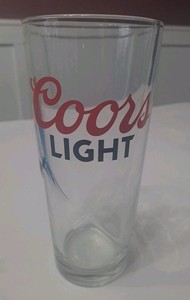 Coors Light 22 Oz. Tall Beer Heavy Glass Raised Mountains