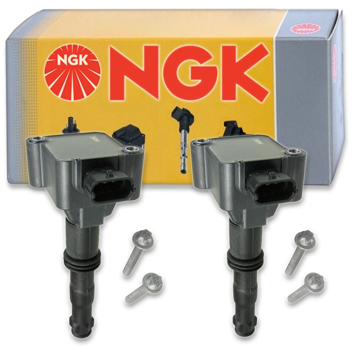 2 pc NGK 49079 U5327 Ignition Coils for ZS031 UF346 UF-346 IC476 GN10504 la