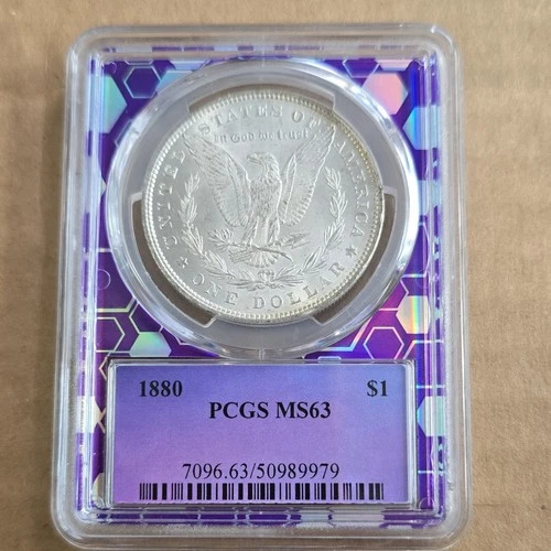 1880 Morgan Dollar PCGS MS63 $1 Silver Coin Uncirculated