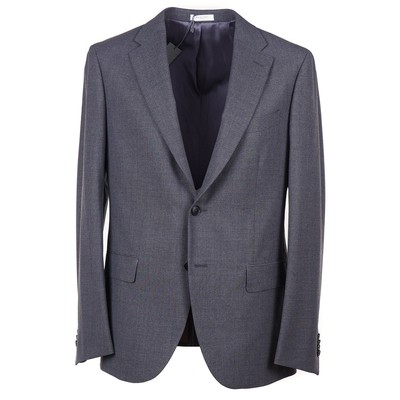 Boglioli Extra-Slim 'Sforza' Solid Gray Woven Fresco Wool Suit 48R (Eu 58) NWT