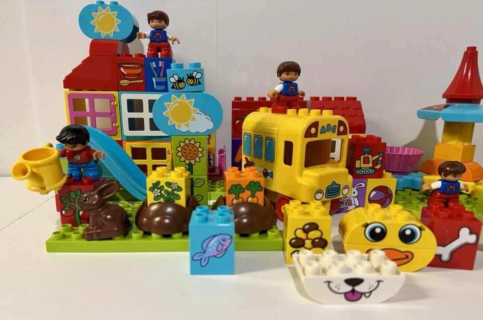 Enorme Lego Duplo Mi Primer Lote Mixto Carrusel Cohete Jardín Autobús Casa de Juegos Foto 3 de 4