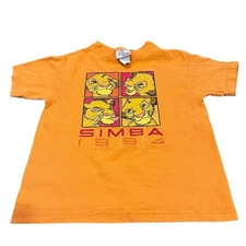 Vintage 94s Disney's The Lion King orange Simba Shirt XS made in USA