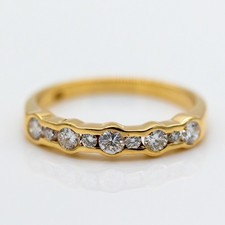 Ring 750/18K Gelbgold Diamant 0,5ct H/SI1 Gr. 56