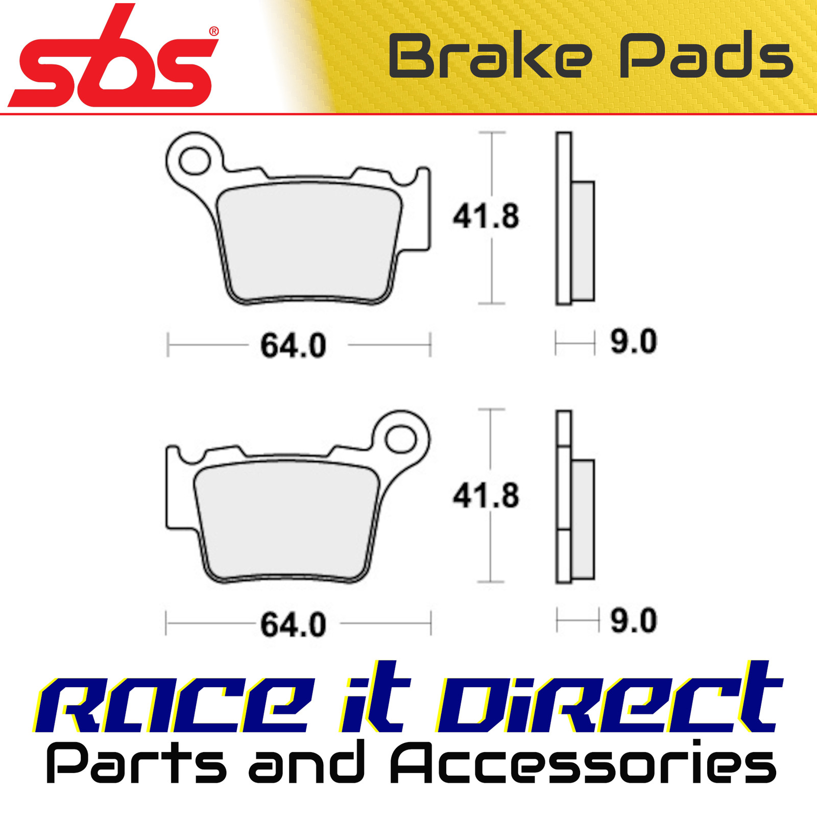 Brake Pads for SWM SM 500 R 2016-2018 Rear Street SBS
