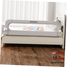 Folding Bed Rail for Toddlers, 71" L x 23.6" H 71"L x 23.6" H Grey
