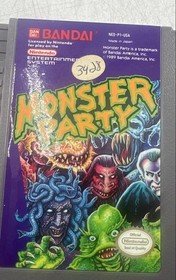 Nintendo NES Monster Party 1989 Manual Entertainment System Video Game Cartridge