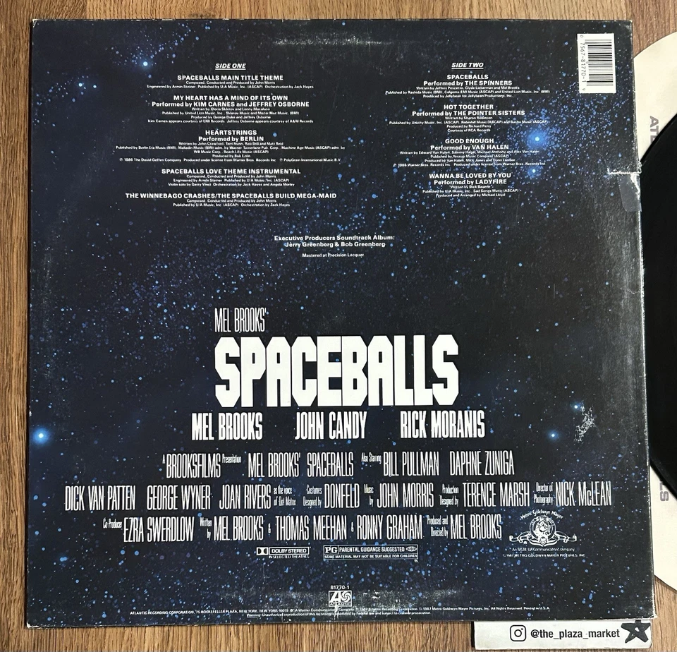 Spaceballs movie soundtrack vinyl record Rare promo stamped Mel Brooks - Imagem 2 de 4