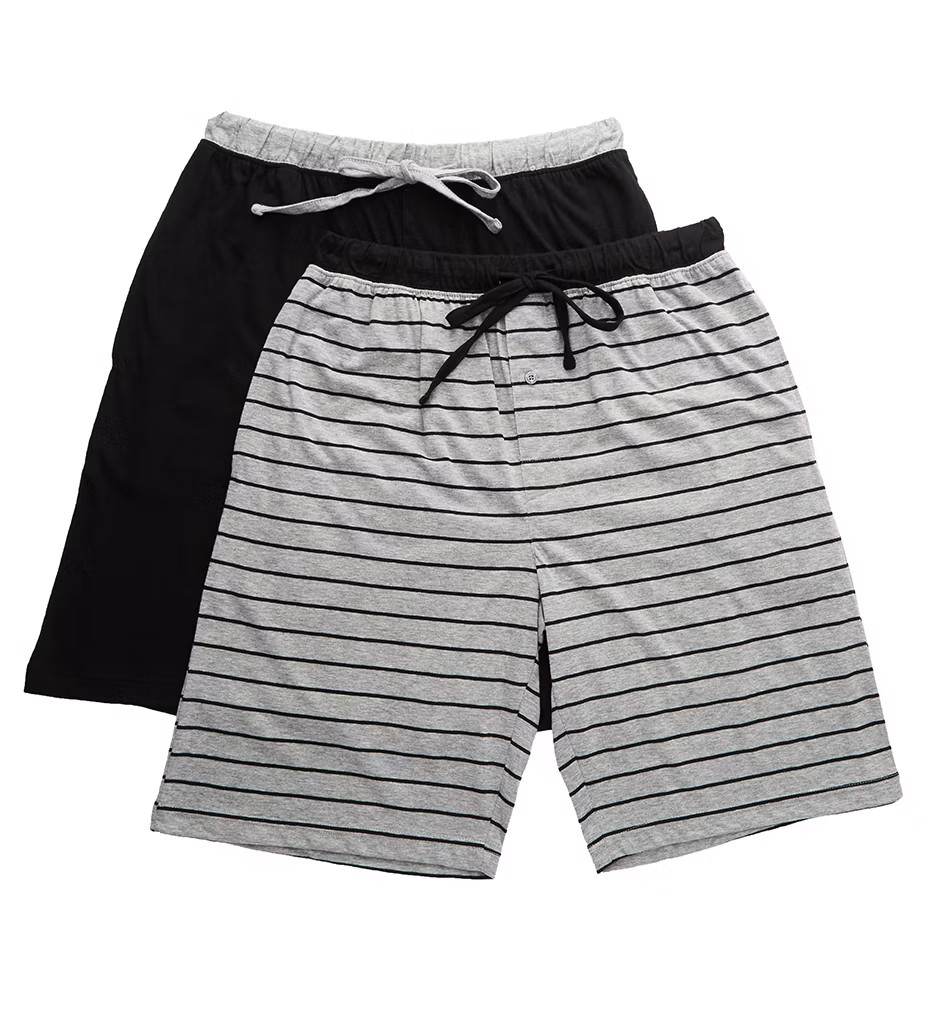 Hanes 4034BA Big Man Classic Cotton Blend Lounge Short - 2 Pack