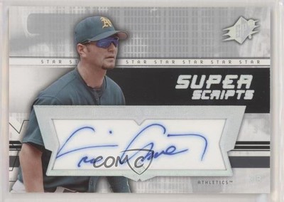 2004 SPx Super Scripts Star Auto Eric Chavez #SU-EC Auto 0v1
