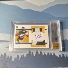 Panini One Rookie Dual Patch Autograph Najee Harris Blue #41/49 Steelers