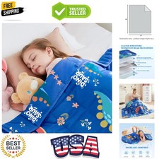 3 lbs Blue Dinosaur Weighted Blanket for Youth - Breathable Comfort 20x30