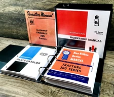 Farmall 300 Tractor Service Parts Operators Manual Set Shop Catalog Repair Book 