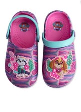 New Toddler Girl s Paw Patrol Multicolor Clog Slingback Shoes, Size 5/6