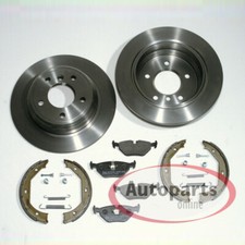 Bremsscheiben Ø 298 mm massiv + Beläge Backen Zubehör hinten für BMW 5er [E39]
