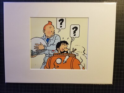 Tim und Struppi, tintin, Bild Druck 22x30 in Passepartout, OVP, neu