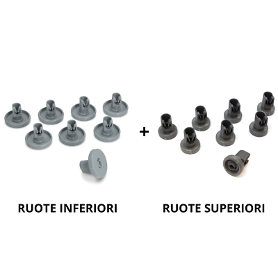 RYELDOM - Kit Da 16 Ruote Per Lavastoviglie Compatibili Con Rex